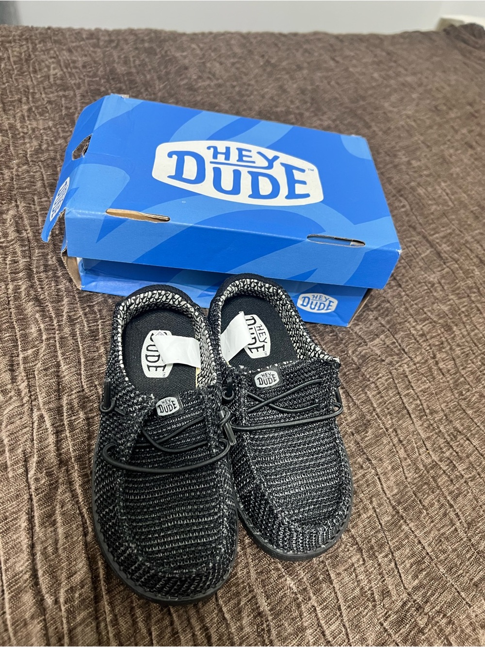 Hey Dude Toddler Grey & Black Slip-On
